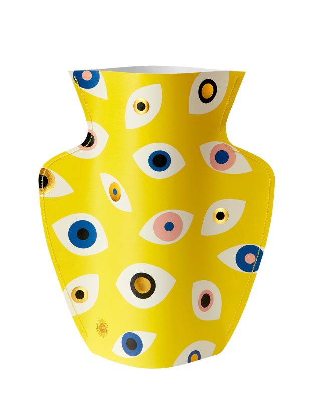 Бумажная ваза Nazar, цвет желтый - изображение 1