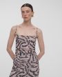 Nanushka Платье Alexa на бретелях с принтом, цвет бежево-темно-коричневый - миниатюра 7