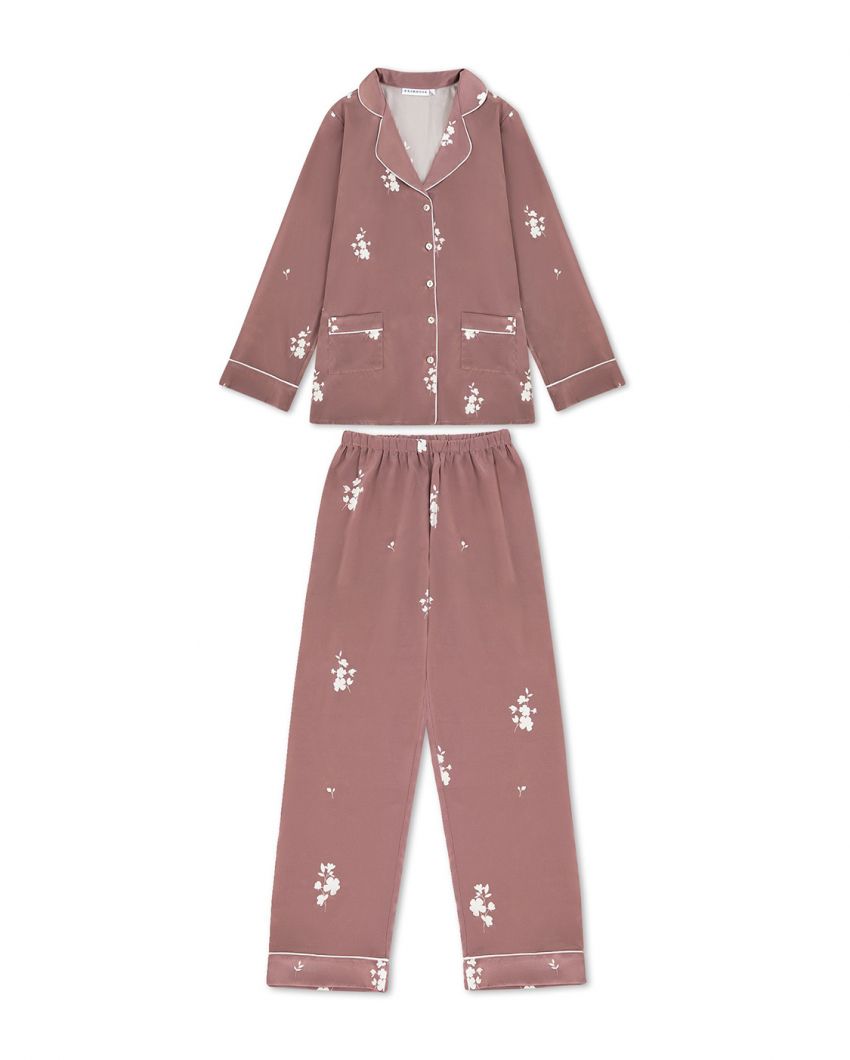 Шелковая пижама с брюками