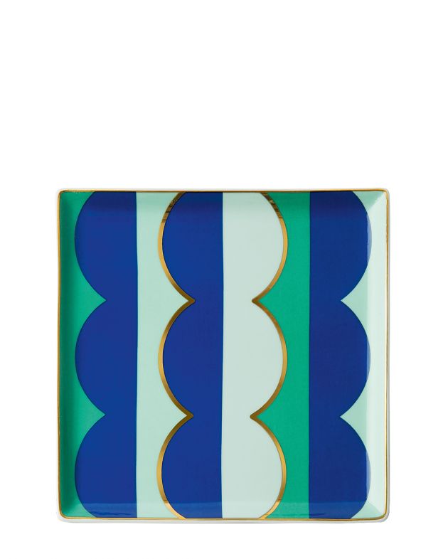 Декоративная тарелка Riviera Wave, цвет зеленый-синий - изображение 1