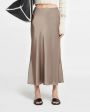 Nanushka Атласная юбка миди Razi, цвет коричневый - миниатюра 4