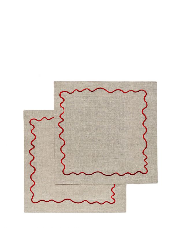 Набор из двух салфеток NUSELF, цвет красный - изображение 1