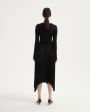 Платье Deron с плиссированным асимметричным низом, цвет черный - миниатюра 5