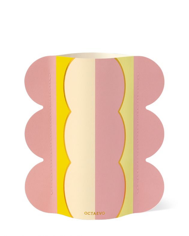 Бумажная ваза Riviera Wave, цвет розовый-желтый - изображение 1