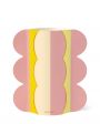Бумажная ваза Riviera Wave, цвет розовый-желтый - миниатюра 1