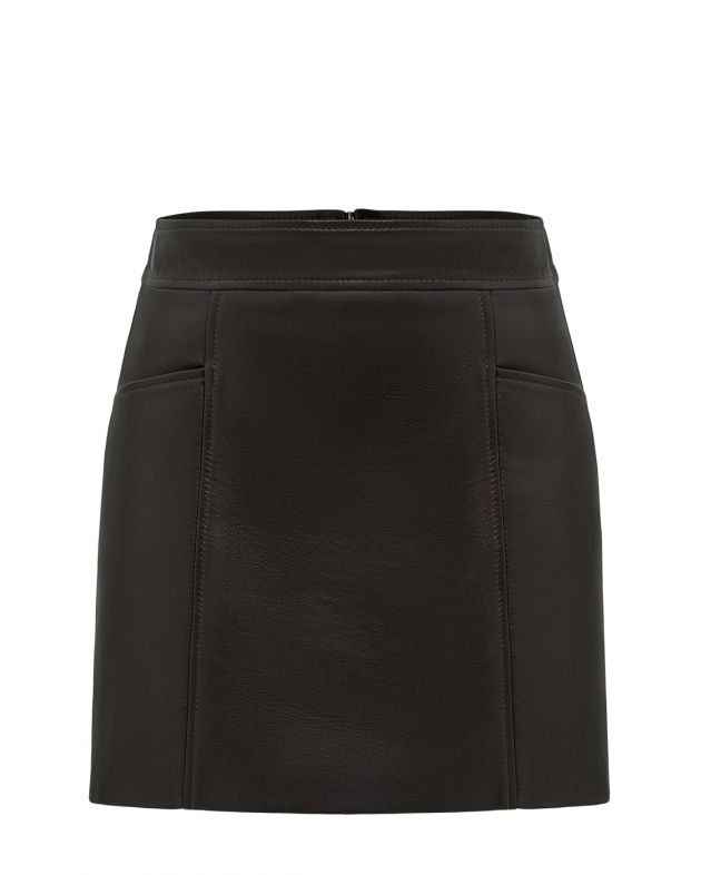 Rooth Кожаная юбка мини Twiggy, цвет коричневый - изображение 1