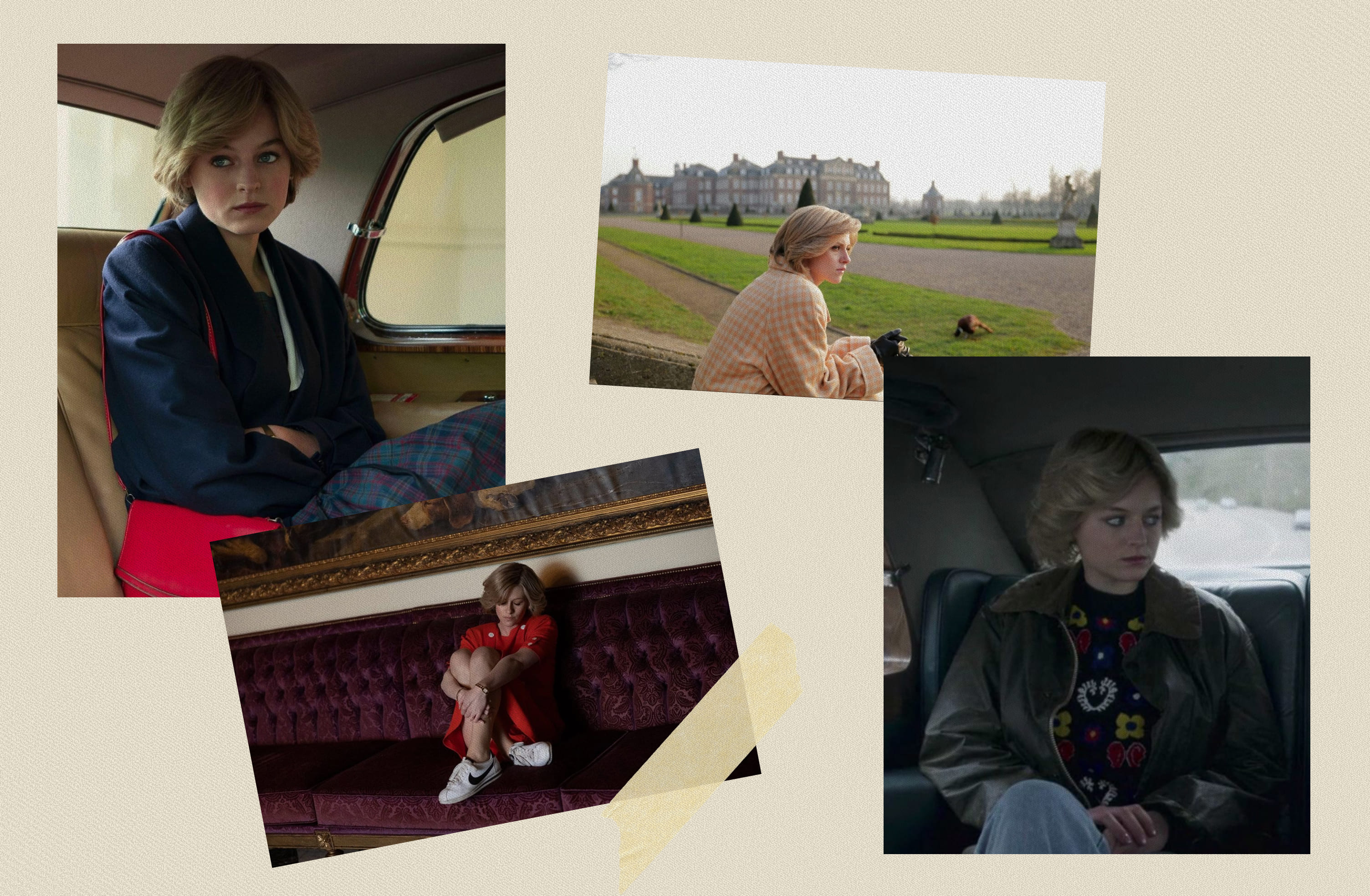 Кадры из фильма «Спенсер» и сериала «Корона»