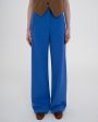 Прямые брюки, цвет синий - миниатюра 4
