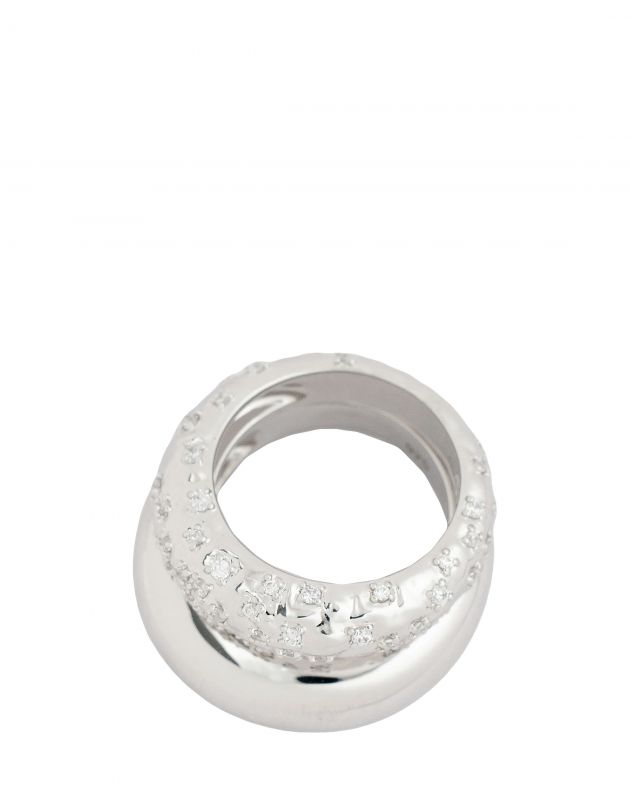 Copine Jewelry Сет из двух колец Crystal & Big Donut, цвет серебряный - изображение 1