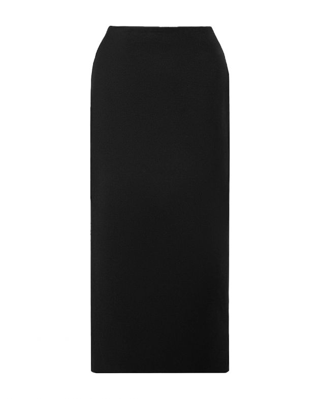 Rooth Прямая юбка Weekday из шерсти и шелка, цвет черный - изображение 1