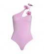 Слитный купальник Aldaba на одно плечо, цвет розовый - миниатюра 1