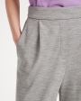 Широкие брюки на резинке, цвет серый - миниатюра 4