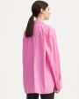 Оверсайз рубашка Espanto из хлопка, цвет розовый - миниатюра 5