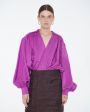 Блуза Petale со сборками, цвет пурпурный - миниатюра 2