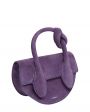 Замшевая сумка Pretzel, цвет фиолетовый - миниатюра 4