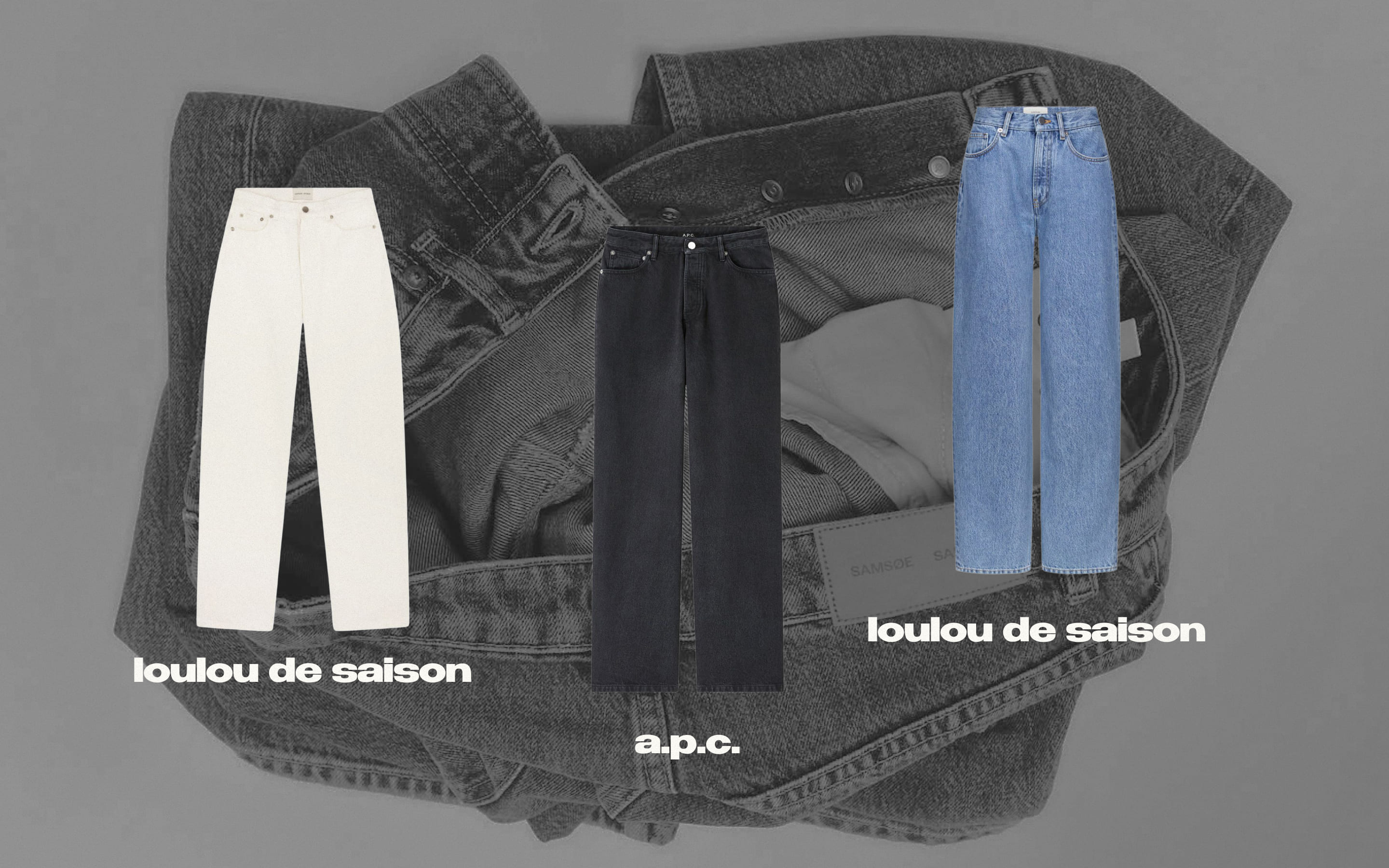 Джинсы: LOULOU DE SAISON, A.P.C., LOULOU DE SAISON.