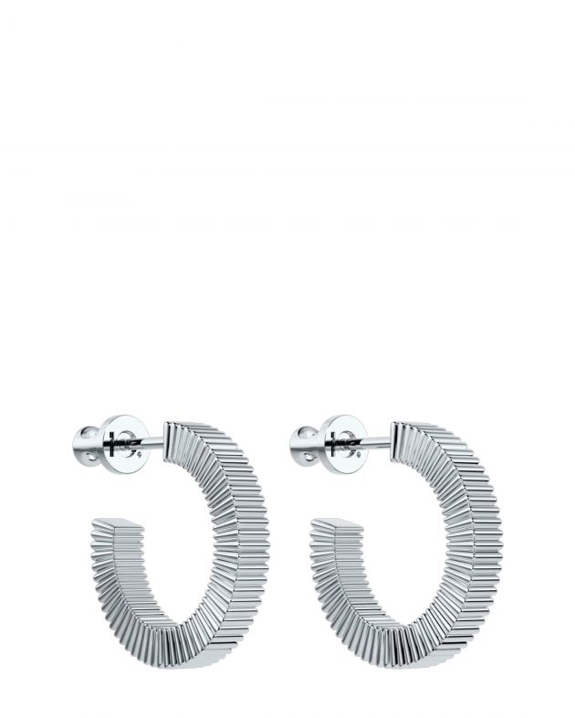 10.ТЕНГРАН Серьги Ribs S, цвет серебряный - изображение 1