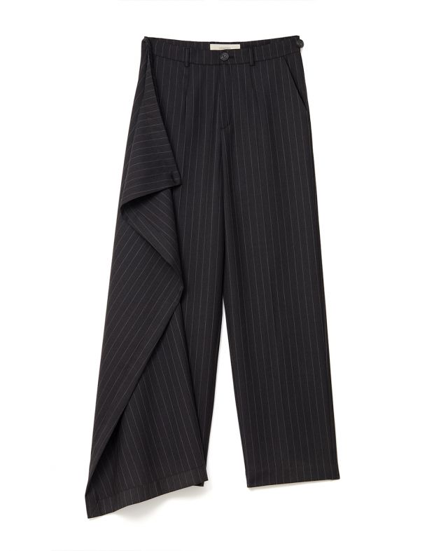 Классические брюки с юбкой, цвет темно-серый - изображение 1