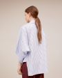 Erika Cavallini Рубашка в полоску с широкими рукавами, цвет белый - миниатюра 3
