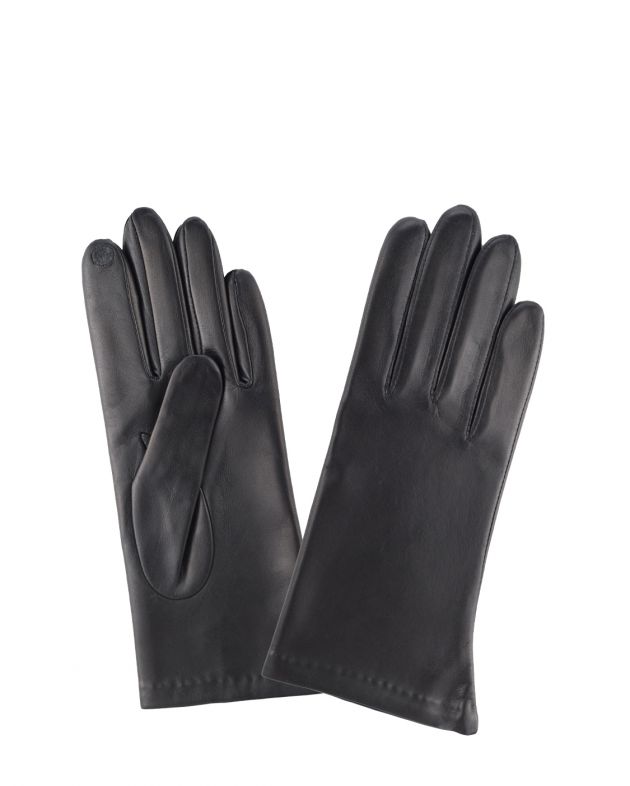 Glove Story Кожаные перчатки с шелковым подкладом, цвет черный - изображение 1