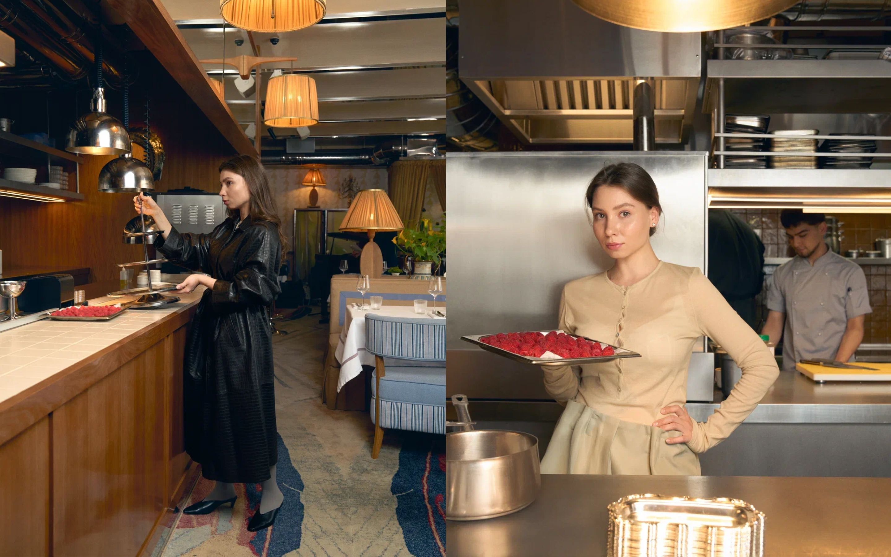 Дарья Шмарова, шеф-кондитер Londri, Margarita Bistro и Alaska Pool Club. На Дарье: лонгслив Soeur, плащ Cordera, мюли Soeur.