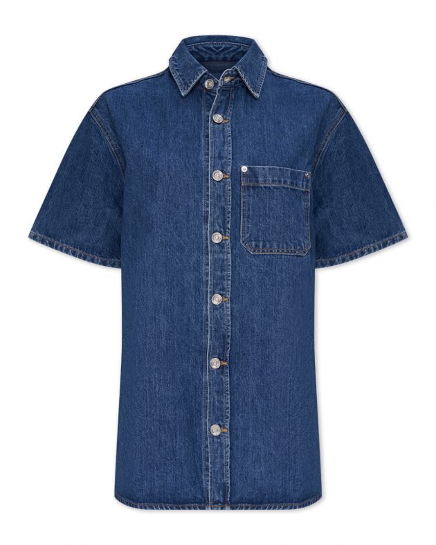 Джинсовая рубашка Sloane с короткими рукавами, цвет синий - изображение 1