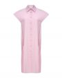 Платье-рубашка с асимметричным низом, цвет розовый - миниатюра 1