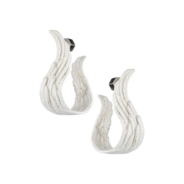 CAVIAR Серьги-крылья, цвет белый - изображение 1