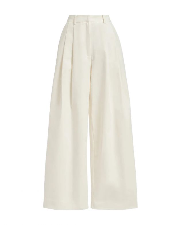Essentiel Antwerp Широкие брюки с защипами, цвет белый - изображение 1