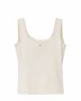 COIS Топ “Second Skin” (вторая кожа) из мерсеризированного хлопка, цвет молочный - миниатюра 1