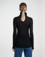 Max & Moi Кашемировый свитер с высоким горлом, цвет черный - миниатюра 3