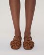 HEREU Дутые плетеные сандалии Cabersa из кожи, цвет коричневый - миниатюра 6