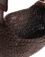 Плетеная сумка-багет из кожи, цвет темно-коричневый - миниатюра 4