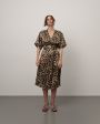 k é k é Платье-халат с леопардовым принтом, цвет коричневый - миниатюра 2