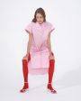 Платье-рубашка с асимметричным низом, цвет розовый - миниатюра 3