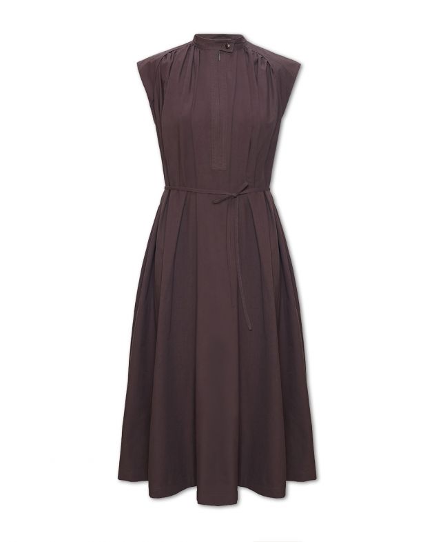 Плиссированное платье миди, цвет темно/фиолетовый - изображение 1