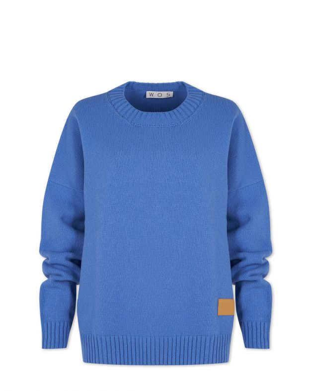 Шерстяной свитер, цвет голубой - изображение 1