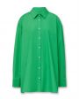 Оверсайз рубашка Espanto из хлопка, цвет зеленый - миниатюра 1