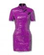 Коктейльное платье с пайетками, цвет фиолетовый - миниатюра 1
