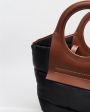 Стеганая сумка-тоут Cala S из нейлона, цвет черный/коричневый - миниатюра 4