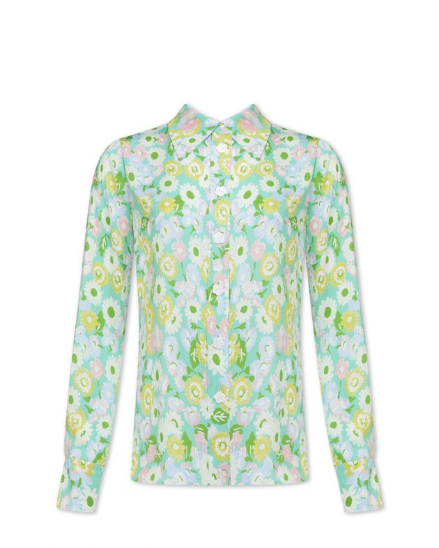 Блуза с цветочным принтом в стиле ретро, цвет разноцветный - изображение 1
