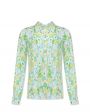 Блуза с цветочным принтом в стиле ретро, цвет разноцветный - миниатюра 1