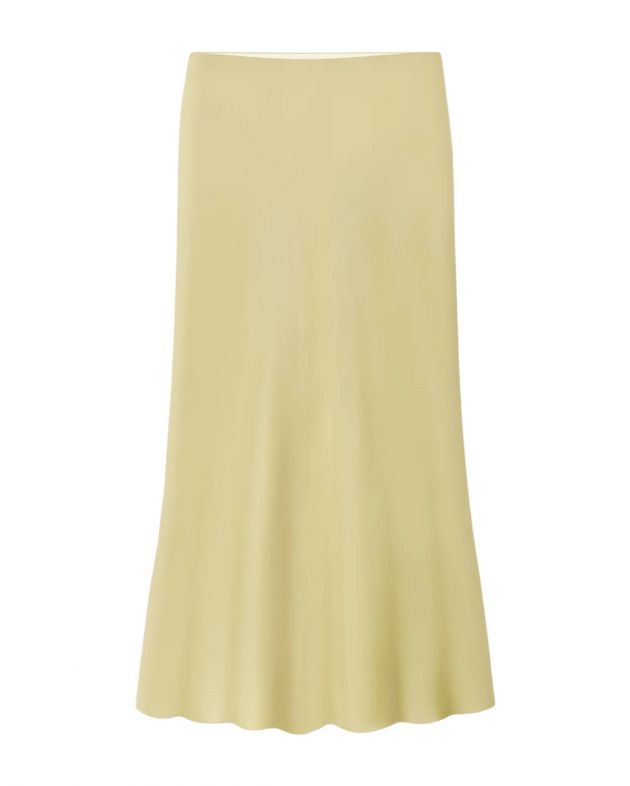 Nanushka Атласная юбка миди Razi, цвет желтый - изображение 1
