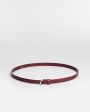 COIS Узкий ремень из кожи, цвет красный - миниатюра 4