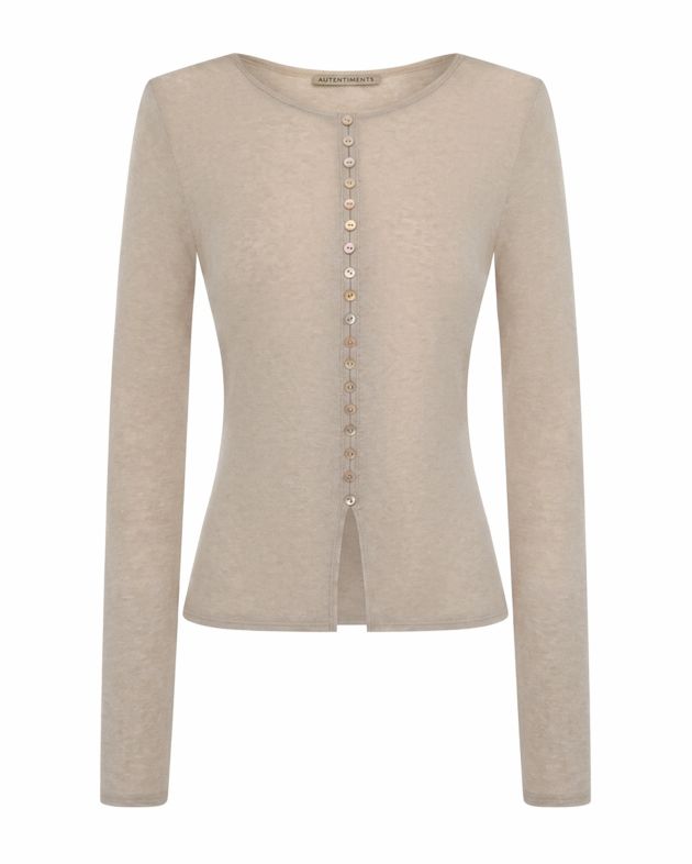 AUTENTIMENTS Лонгслив EVERMORE, цвет бежевый - изображение 1