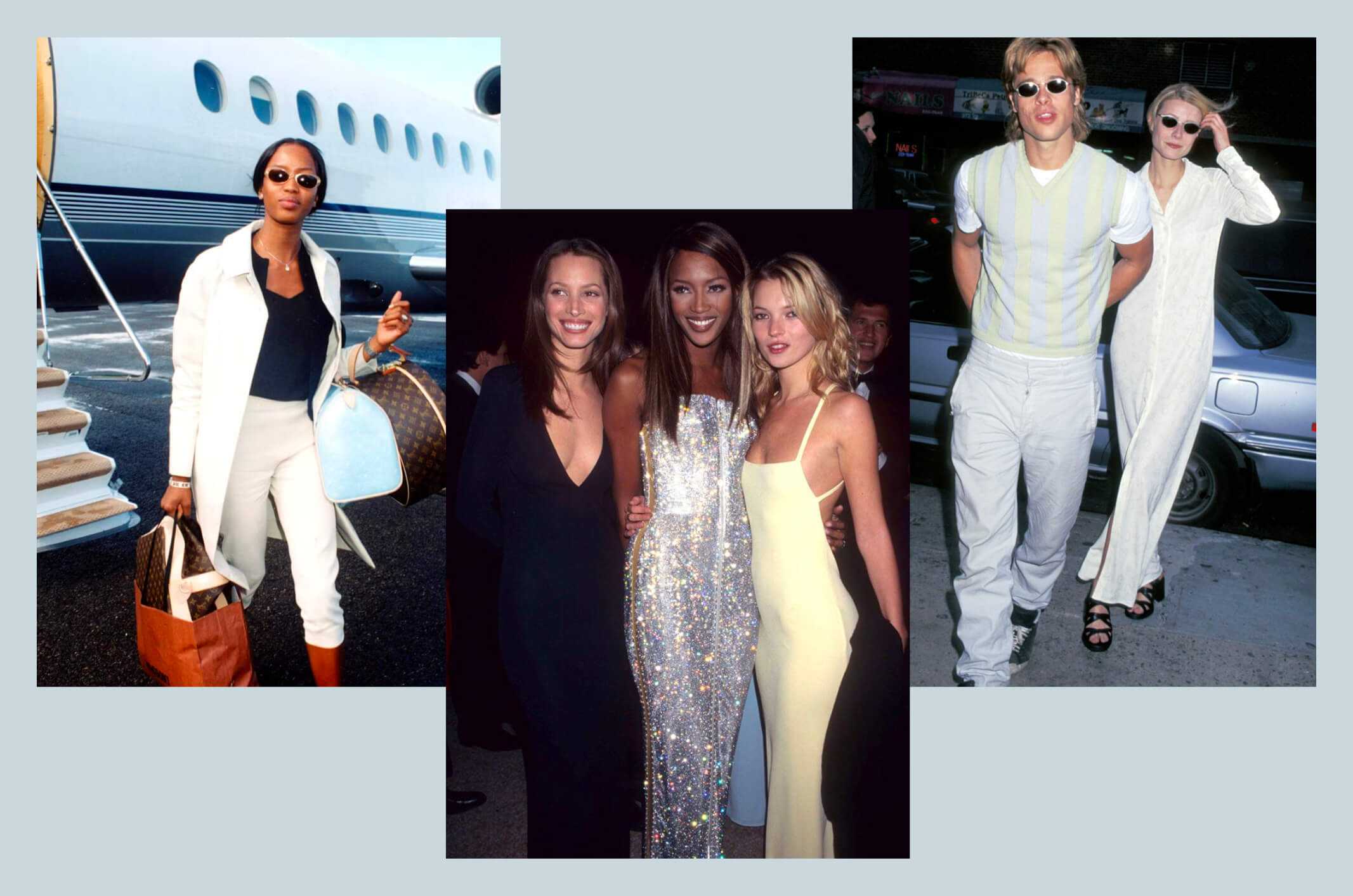 Часть луков Кейт Мосс в 90-е легко перепутать с тем, как сейчас одевается Гвинет Пэлтроу.