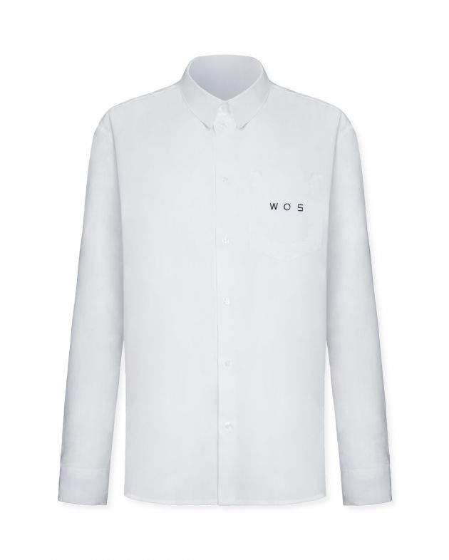 Рубашка из хлопка, цвет белый - изображение 1
