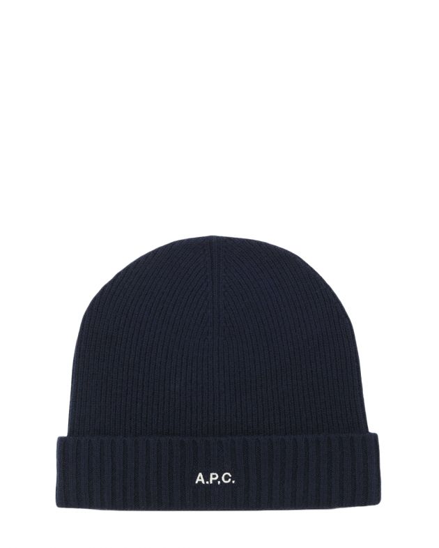 A.P.C. Шапка Colin, цвет синий - изображение 1