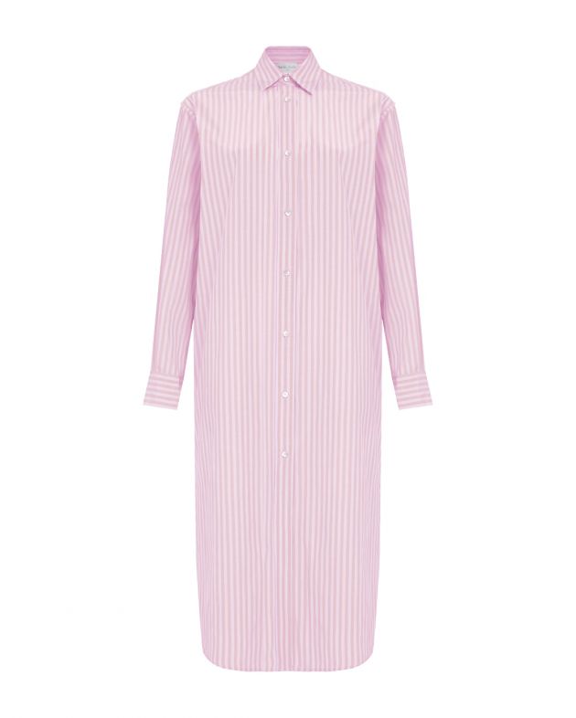 Forte Forte Платье-рубашка в полоску, цвет розовый - изображение 1