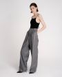 Широкие шерстяные брюки, цвет серый - миниатюра 3